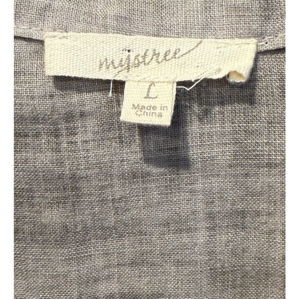 Gray Lightweight Linen Look Drawstring Waist Women's Utility Jacket Size L‎ - Picture 4 of 5